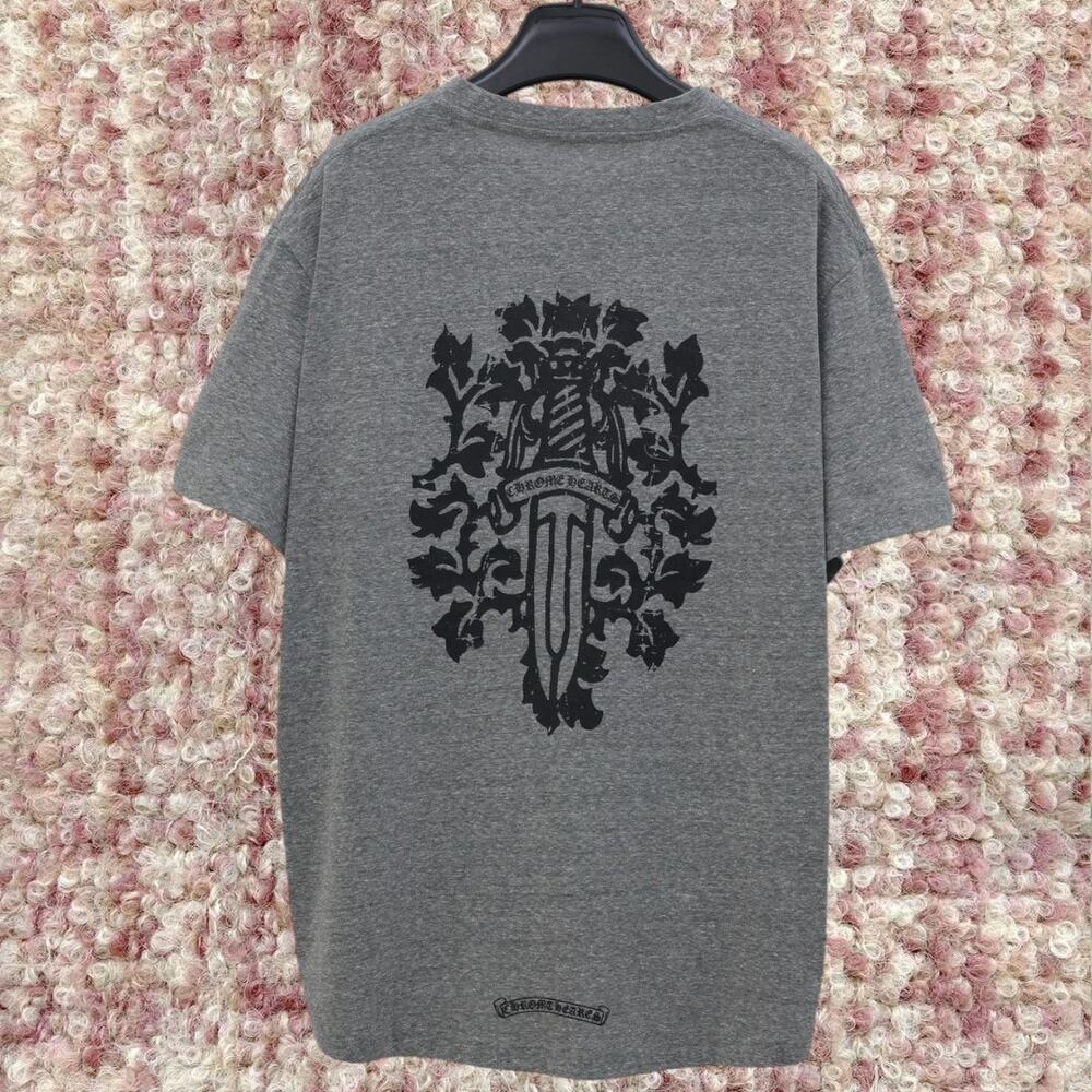 Chrome Hearts Men's Gray Short Sleeve